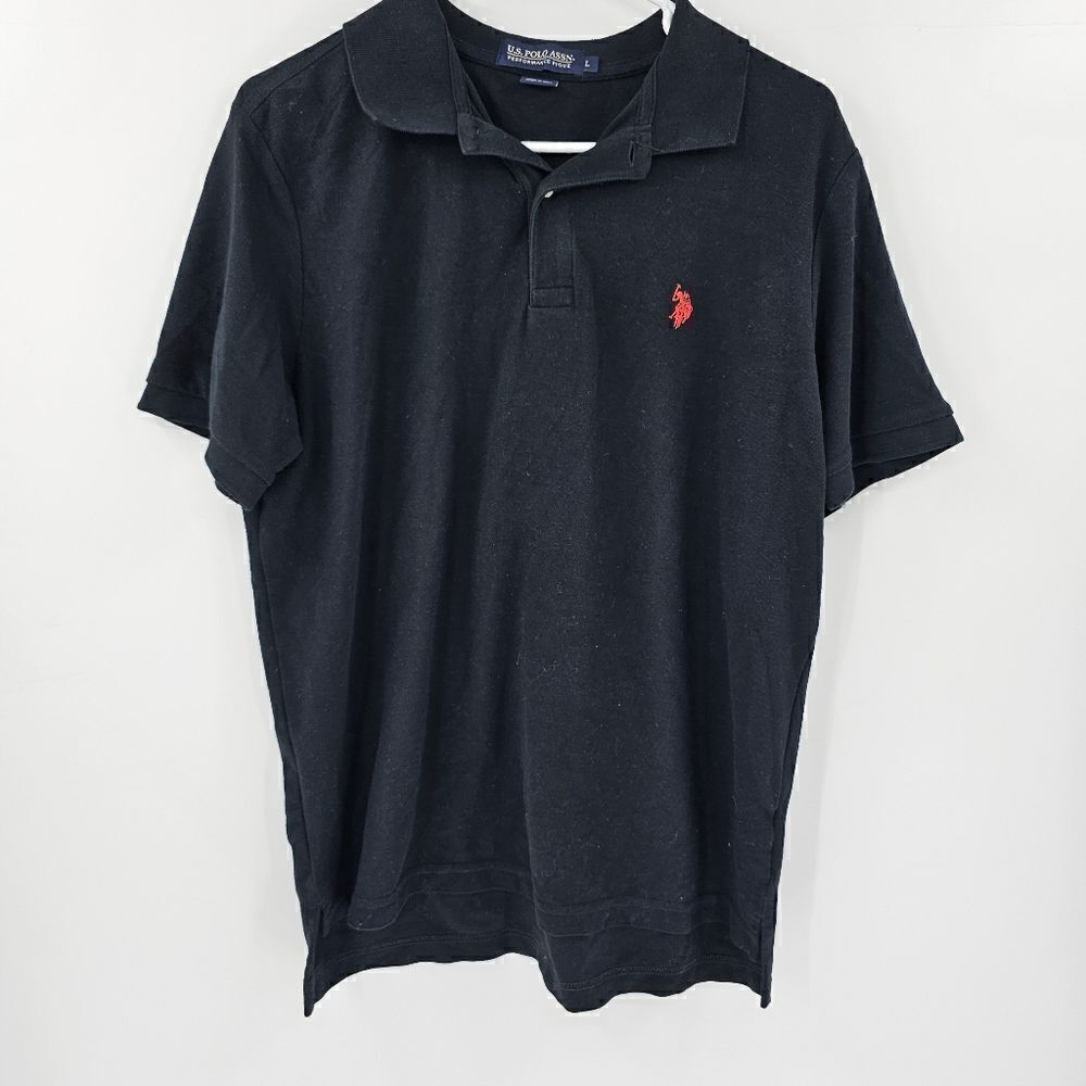 Us polo black dress shirt men's